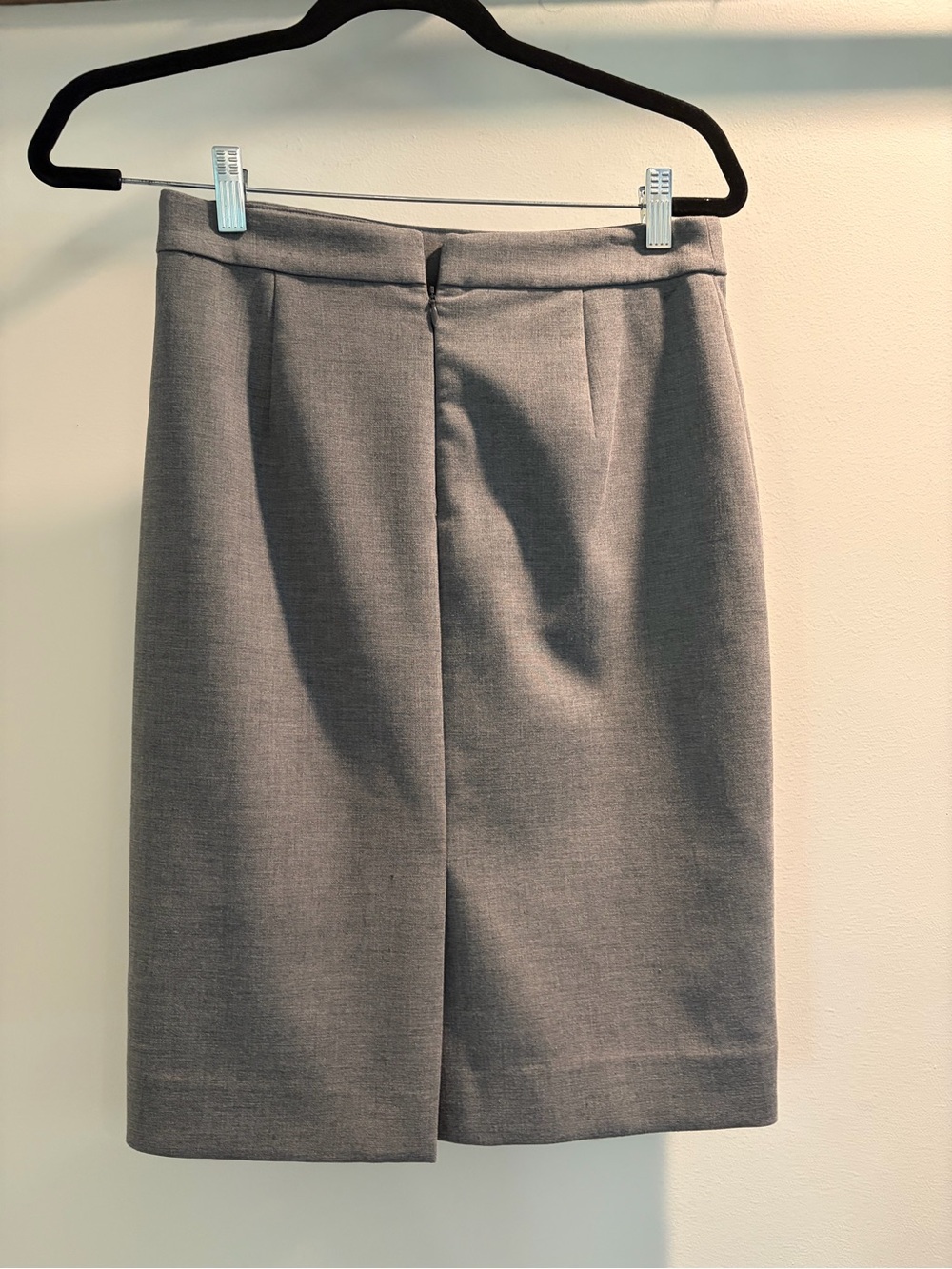 J. Crew Gray Wool-Blend Pencil Skirt - Picture 2 of 5